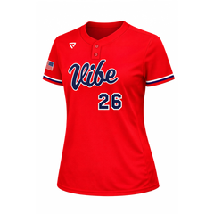 Vibe Softball Red Uniform Top
