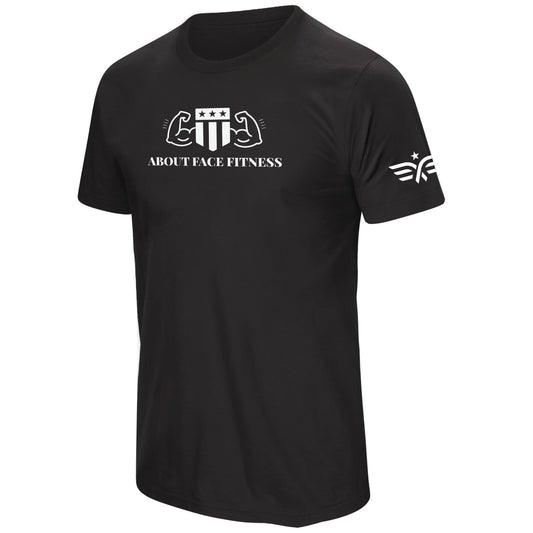About Face Fitness Black Tee