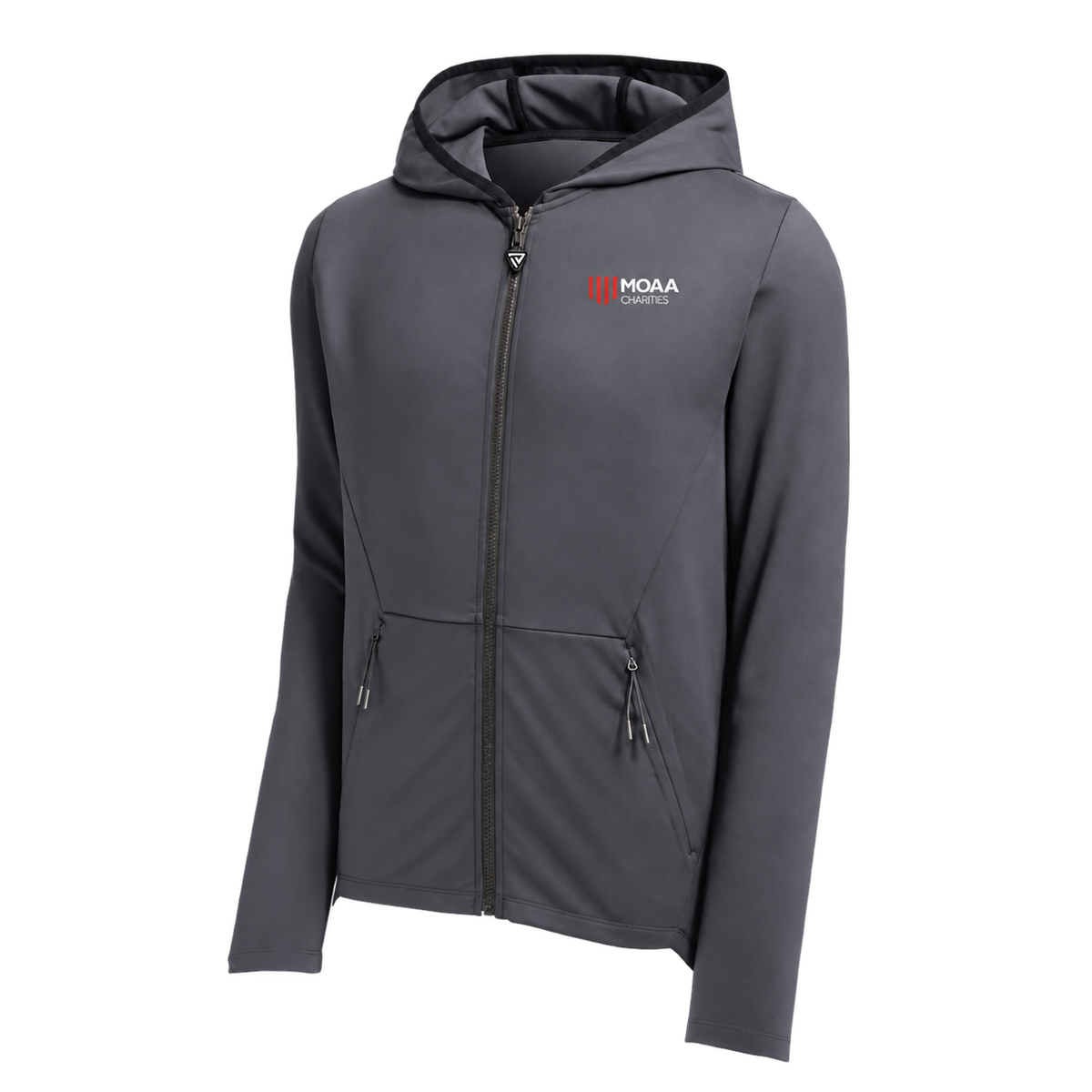 Men's MOAA Charities Elite Full-Zip in charcoal gray, front view.