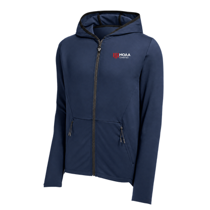 Men's MOAA Charities Elite Full-Zip in navy blue, front view.