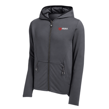Men's MOAA Elite Full-Zip in charcoal gray, front view.