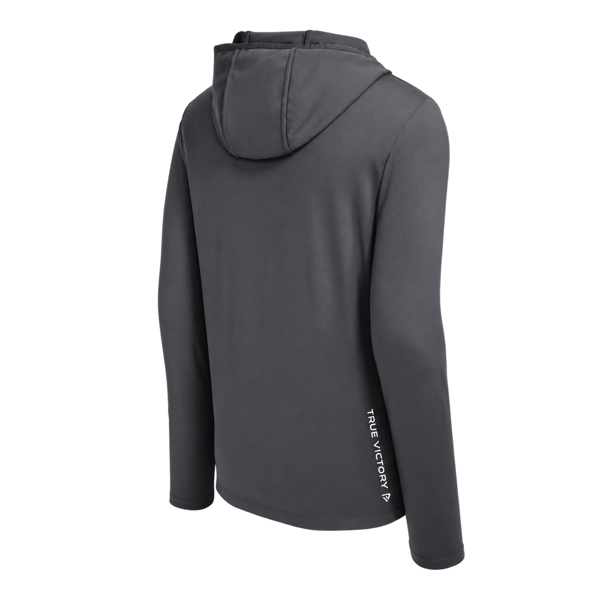Men's MOAA Elite Full-Zip in charcoal gray, back view.