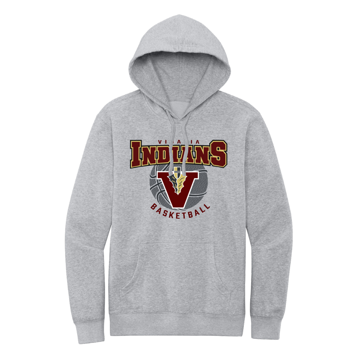 Vidalia Basketball Hoodie in heather gray, front