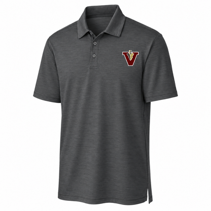 Vidalia Classic V Polo in charcoal, front