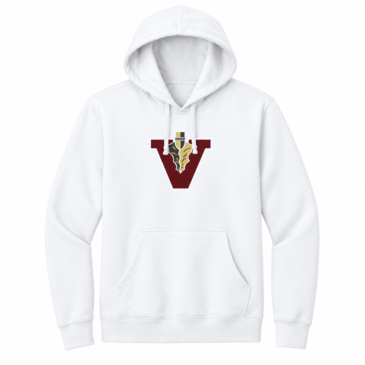 Vidalia V Hoodie in white, front