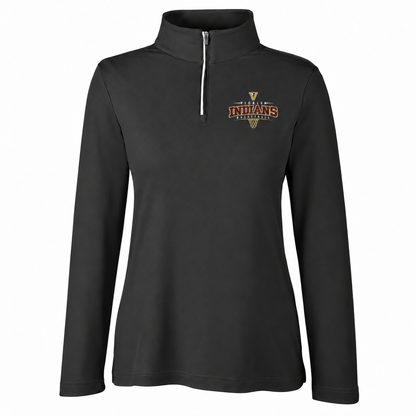 Women's Vidalia Basketball Quarter Zip in charcoal, front view