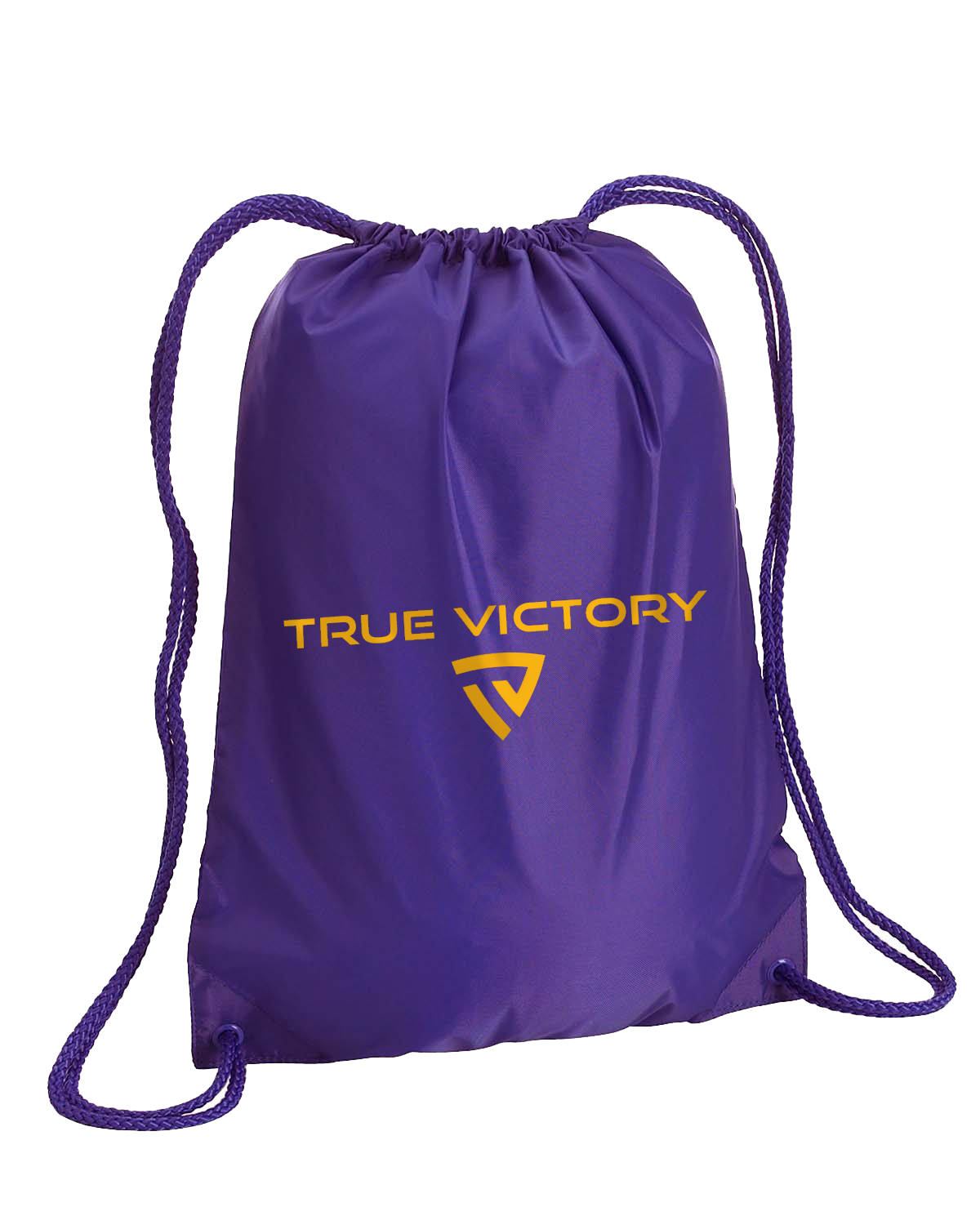 Purple top drawstring backpack