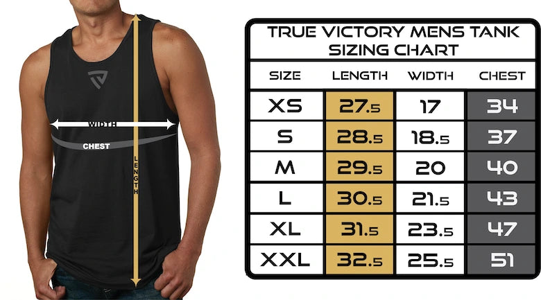 Men's Tank chart