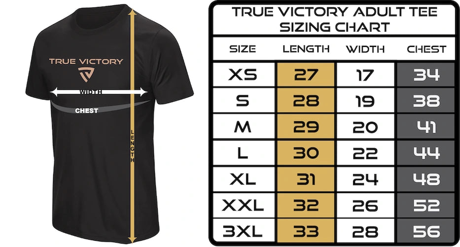 Men's Tee chart