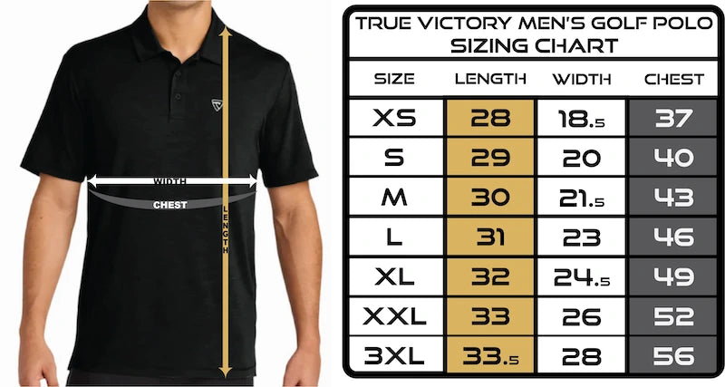 Men's Golf Polo chart