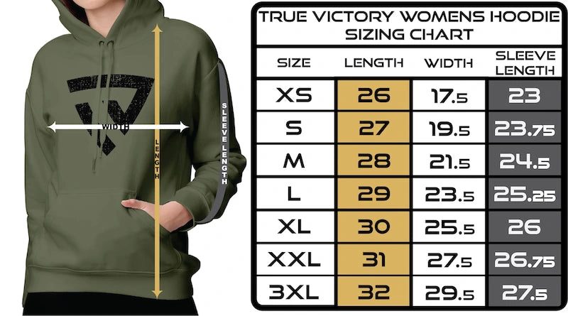 Women's Hoodie chart