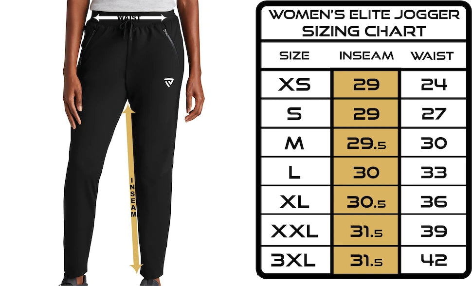 Women's Elite Joggers chart